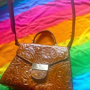 🌹❤️🌹PATRICIA NASH CASOTTA LEATHER TOP HANDLE SATCHEL TOOLED BEAUTIFUL 🌹❤️🌹